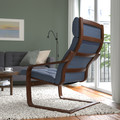 POÄNG Armchair, brown/Gunnared blue