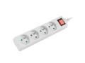 Lanberg Power Strip 4xFR, with circut breaker, full CU, 1.5m, white