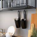 ENHET Wall fr w shelves, anthracite, 60x30x75 cm