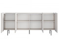 Cabinet Malmi 200 cm, cashmere, crema bianca, black legs