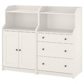 HAUGA Storage combination, white, 139x46x116 cm