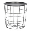 Side Table with Storage Cocotte, black