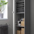 ENHET Hi cb w 4 shlvs/door, grey, white, 30x30x180 cm