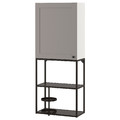 ENHET Wall storage combination, anthracite, grey frame, 60x30x150 cm