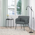 BINGSTA Armchair, Vissle dark grey, Kabusa dark grey