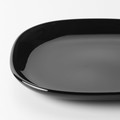 BACKIG Side plate, black, 18x18 cm, 4 pack