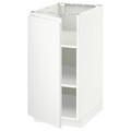 METOD Base cabinet with shelves, white/Voxtorp matt white, 40x60 cm