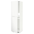 METOD High cabinet for fridge/freezer, white, Voxtorp matt white white, 60x60x200 cm