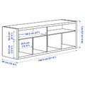 KALLAX TV storage combination, white stained oak effect, 147x39x60 cm