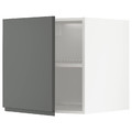 METOD Top cabinet for fridge/freezer, white/Voxtorp dark grey, 60x60 cm