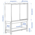 IVAR Shelv unit w sliding doors, pine, 80x30x97 cm