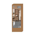 Shelving Unit Klaus, narrow, 2 drawers, natural