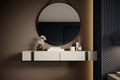 Wall-mounted Console Table Dresser Verica, cashmere/black handles