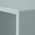 EKET Cabinet combination with feet, white/stained oak effect light grey-blue, 70x35x72 cm