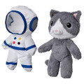 AFTONSPARV Soft toy with astronaut suit, cat, 28 cm