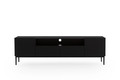 TV Cabinet Nicole 200cm, matt black, black legs