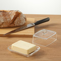 VITROCKA Butter dish, colourless glass