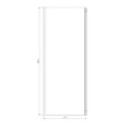 GoodHome Shower Screen Ledava 80 cm, matt black/transparent