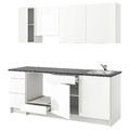 KNOXHULT Kitchen, high-gloss white, 220x61x220 cm