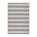 VRENSTED Rug flatwoven, in/outdoor, beige, light blue, 133x195 cm