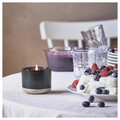 STÖRTSKÖN Scented candle in ceramic jar, Berries/black, 25 hr