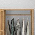 NORDKISA Open wardrobe with sliding door, bamboo, 120x186 cm