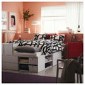 PLATSA Bed frame with 4 drawers, white, Fonnes, 140x200x43 cm