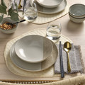 KRUSTISTEL Plate, patterned/light beige, 25 cm