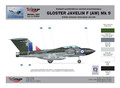 Mirage Model Kit British Subsonic Interceptor Aircraft Gloster Javelin F Mk9 14+