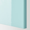 METOD Top cabinet for fridge/freezer, white Järsta/high-gloss light turquoise, 60x60 cm