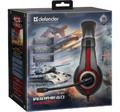 Defender Gaming Headset Warhead G-185, black + red, cable 2 m