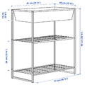 JOSTEIN Shelving unit with container, in/outdoor/wire white, 81x40x90 cm