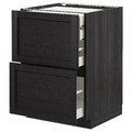 METOD/MAXIMERA Base cb 2 frnts/2 low/1 md/1 hi drw, black/Lerhyttan black stained, 60x61.9x88 cm