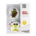 Glass Motiv Magnet 3.5cm 2pcs Frogs