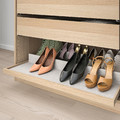KOMPLEMENT Pull-out tray with shoe insert, white stained oak effect/light grey, 100x58 cm