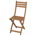 ASKHOLMEN Chair, outdoor, foldable dark brown