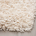 VOLLERSLEV Rug, high pile, white, 133x195 cm