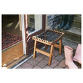 STACKHOLMEN Stool, outdoor, light brown stained, 48x35x43 cm