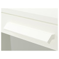 BRIMNES Chest of 4 drawers, white, frosted glass, 78x124 cm