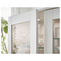 BRIMNES Storage combination w/glass doors, white, 160x35x190 cm