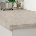 SÄLJAN Worktop, beige stone effect, laminate, 186x3.8 cm