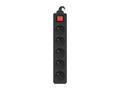 Lanberg Power Strip 5xFR, with circut breaker, full CU, 3m, black