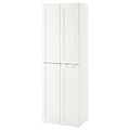 SMÅSTAD / PLATSA Wardrobe, white with frame/with 2 clothes rails, 60x42x181 cm