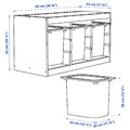 TROFAST Storage combination with boxes, light white stained pine/white, 93x44x52 cm