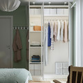 PAX / ÅHEIM Wardrobe combination, white/mirror glass, 150x60x236 cm