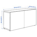 BESTÅ Wall-mounted cabinet combination, white/Laxviken, 120x42x64 cm