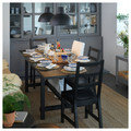 NORDVIKEN / NORDVIKEN Table and 4 chairs, black, black, 152/223x95 cm