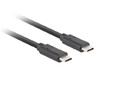 Lanberg Cable USB-C M/M 3.1 Gen2 1.8m 10GB/S PD100W, black