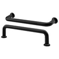 BAGGANÄS Handle, black, 143 mm, 2 pack