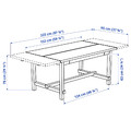 NORDVIKEN Extendable table, antique stain, 152/223x95 cm